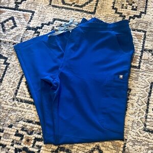 Figs Royal Blue Yola Scrub Pants large